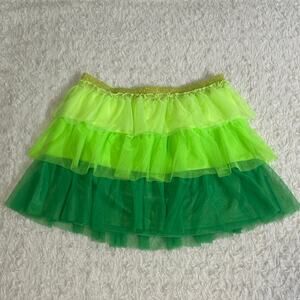 Girls Green Tutu Skirt